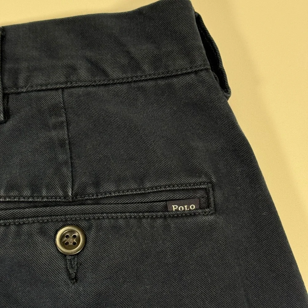 Polo Ralph Lauren Mens Chinos Pants 36x30 Navy Blue Slim Fit Cotton